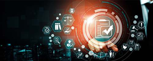 Compliance rule law and regulation graphic interface for business quality policy planning to meet international standard.