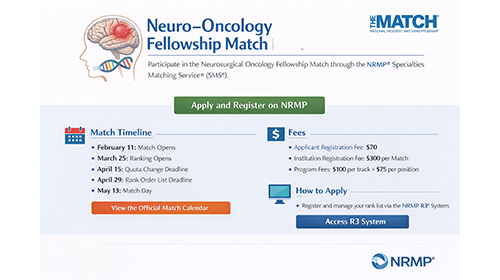 Neuro-Oncology Fellowship Match flyer slider